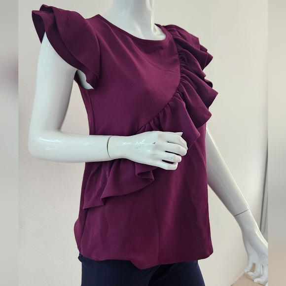 Wome's Sleeveless Purple Top Size Small Round Neck - Picture 3 of 14